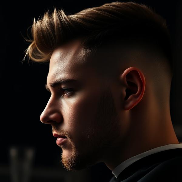 Moderner Herrenschnitt mit sauberem Fade